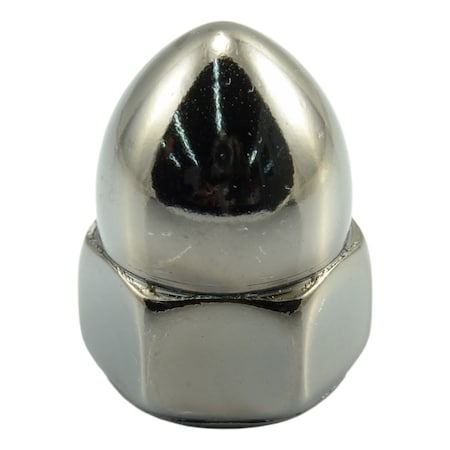 Midwest Fastener Acorn Nut, 7/16"-20, Steel, Chrome Plated, 4 PK 34394